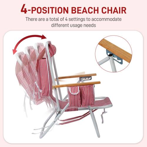 4-POSITION BEACH CHAIR

There are a total of 4 settings to accommodate different usage needs