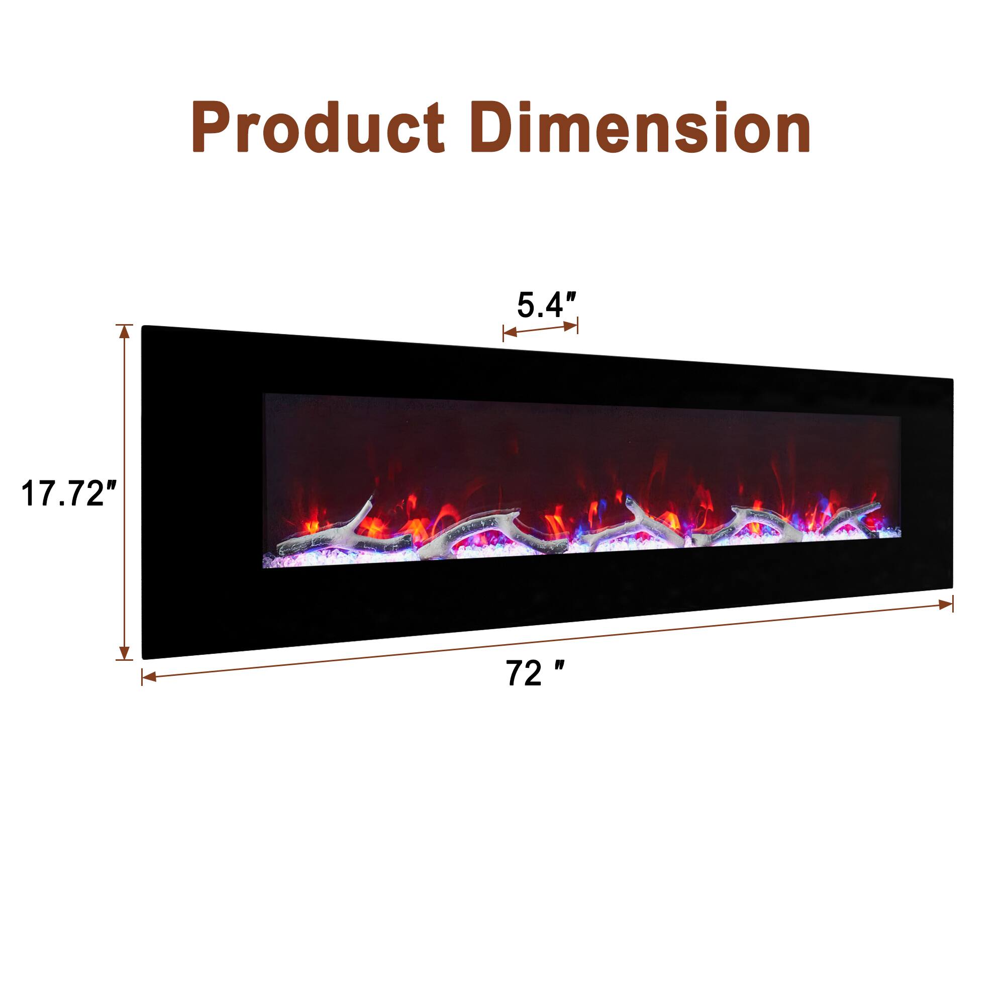 Product Dimension

- Width: 72"
- Height: 17.72"
- Depth: 5.4"
