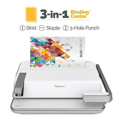 3-in-1 Binding Center  
Bind  
Staple  
3-Hole Punch  

SALES FORECAST  

Fellowes