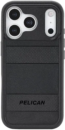 Front. Pelican - Protector Case with MagSafe for Apple iPhone 17 Pro - Black.