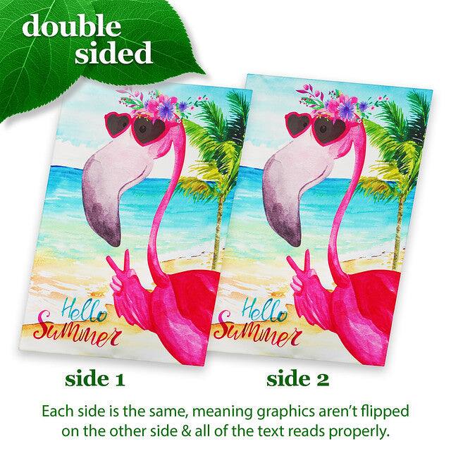 double sided

Hello Summer side 1

Hello Summer side 2

Each side is the same, meaning graphics aren't flipped on the other side & all of the text reads properly.