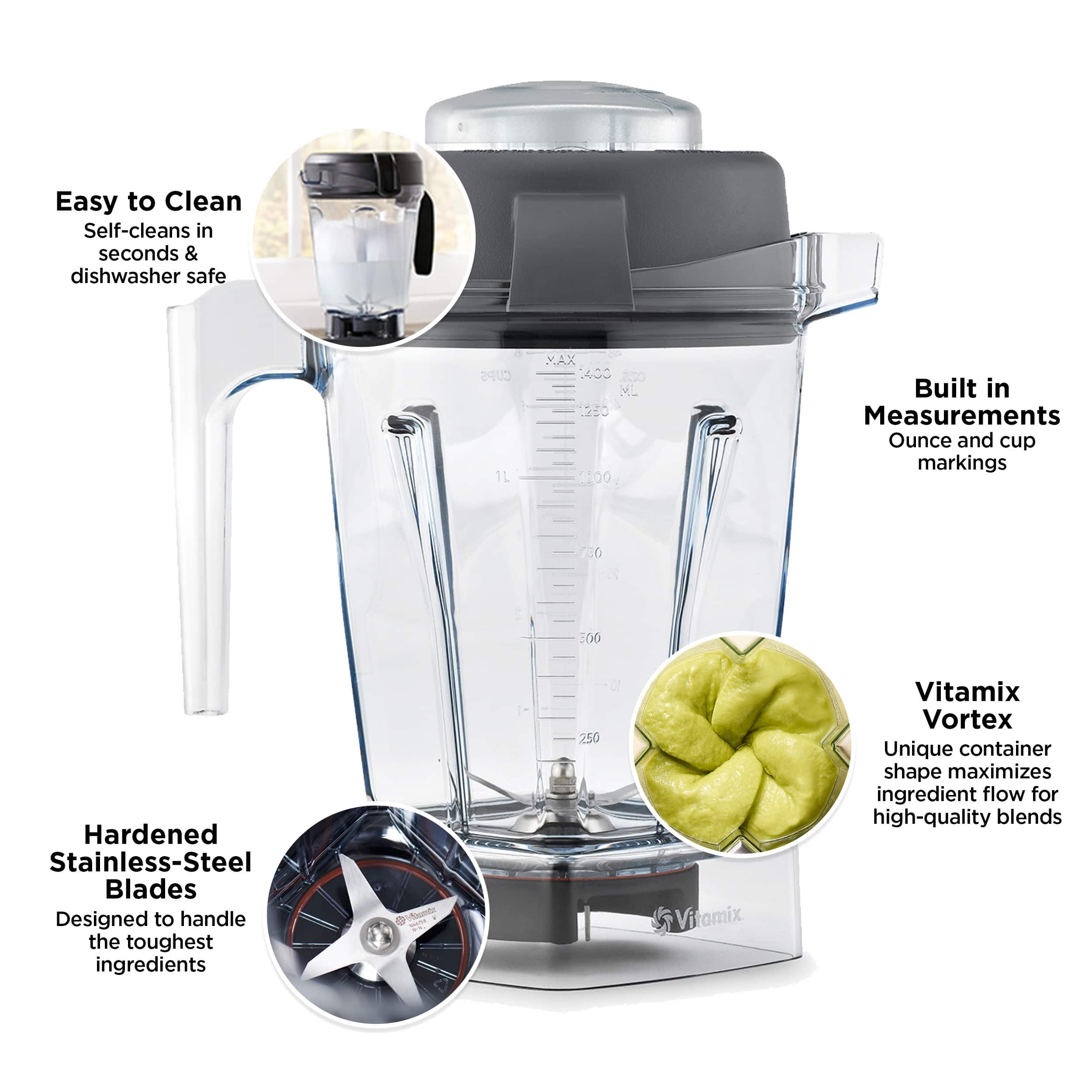 Alt View 11. Vitamix - 48-ounce Blending Container - Clear.