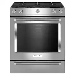 KitchenAid - 5.8 Cu. Ft. Self-Cleaning Slide-In Gas Convection Range - Stainless Steel