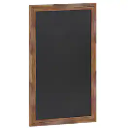 Emma + Oliver - Burke Framed Decorative Wall Hanging Chalkboard with Magnetic Surface and Eraser for Weddings, Parties, Showers and More - Torched Brown