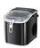 Front. LHRIVER - Portable Countertop Ice Maker with Carrying Handle and Scoop, 9 Ice Cubes in 6 Minutes, 26 lbs Daily Output - Black.