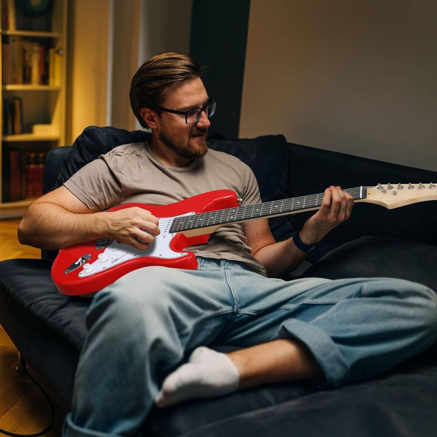 Alt View 1. Winado - 39 Inch Electric Guitar Kit for Beginner 6 String Full Size Adults W/Amplifier.