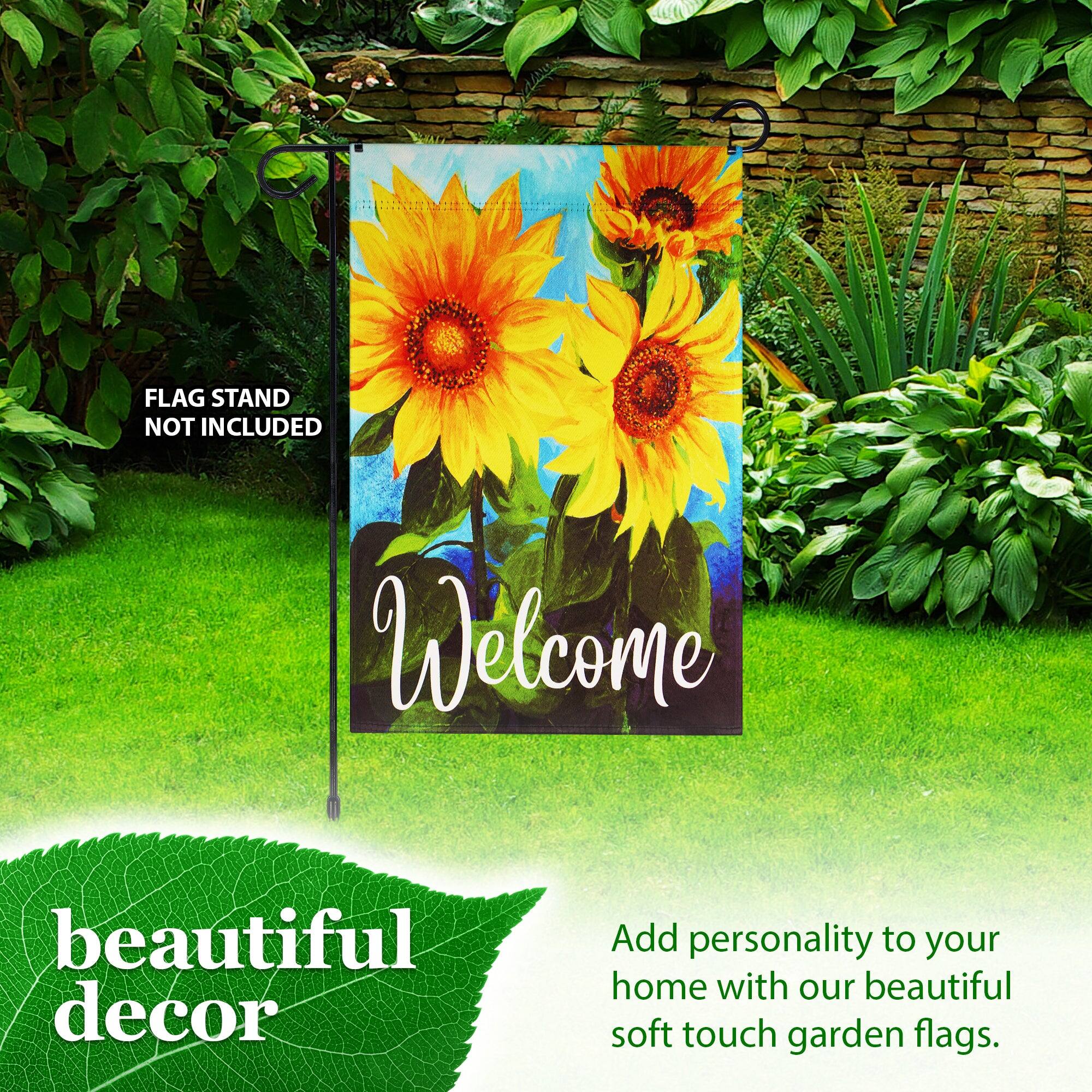 FLAG STAND NOT INCLUDED

Welcome beautiful decor

Add personality to your home with our beautiful soft touch garden flags.