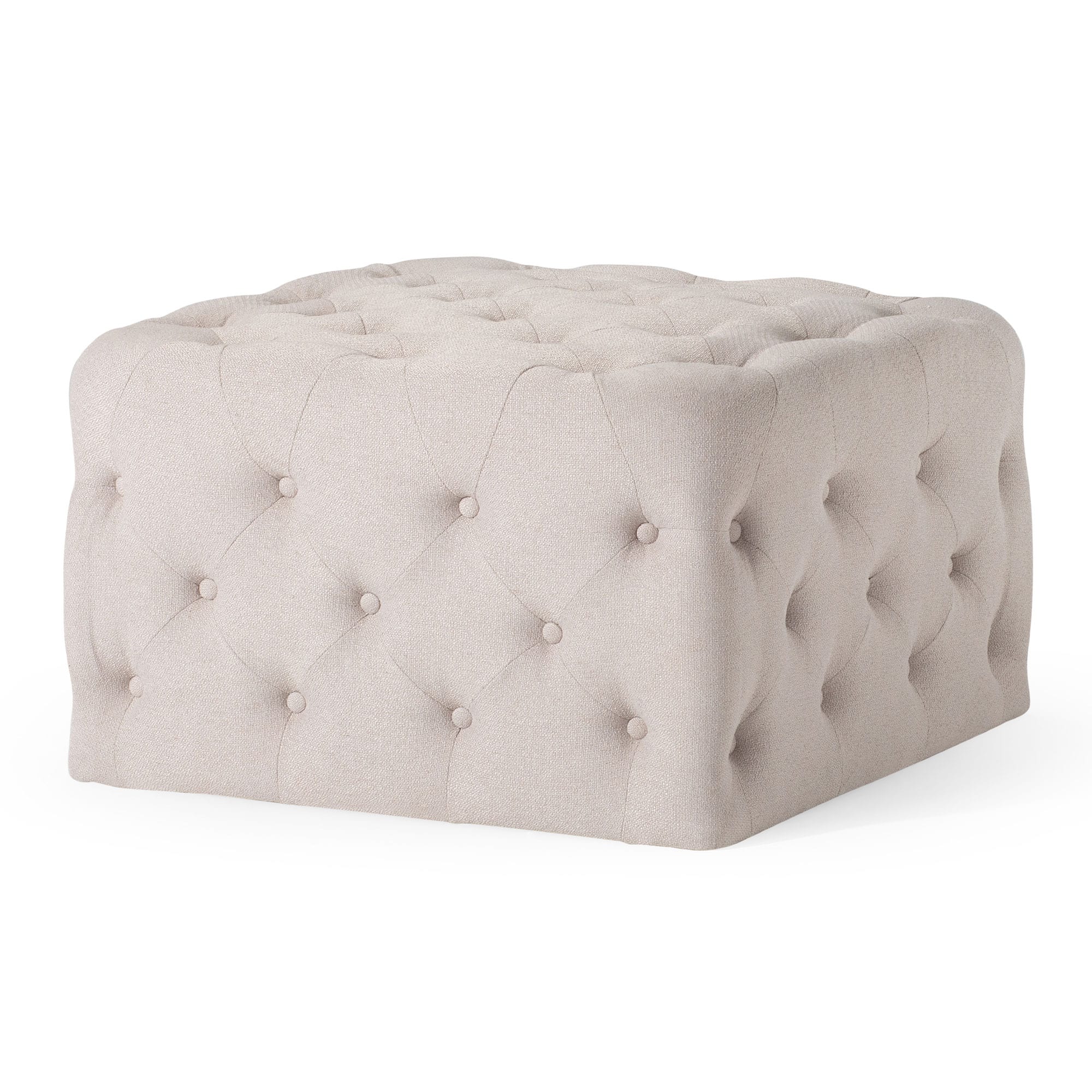 Maven Lane - Henry Traditional Ottoman Fabric Upholstery - Dove