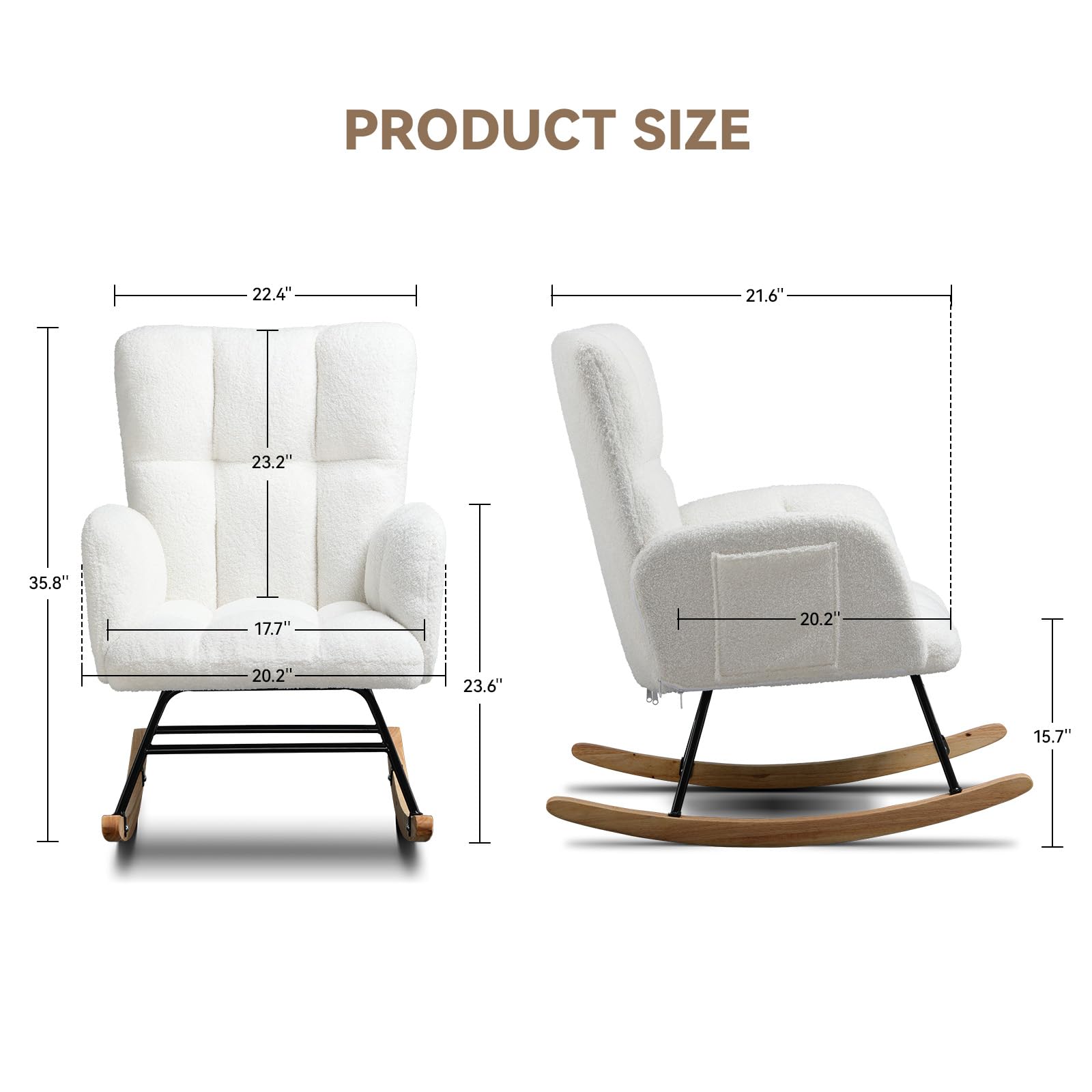 PRODUCT SIZE

- 22.4"
- 21.6"
- 23.2"
- 35.8"
- 17.7"
- 20.2"
- 20.2"
- 23.6"
- 15.7"