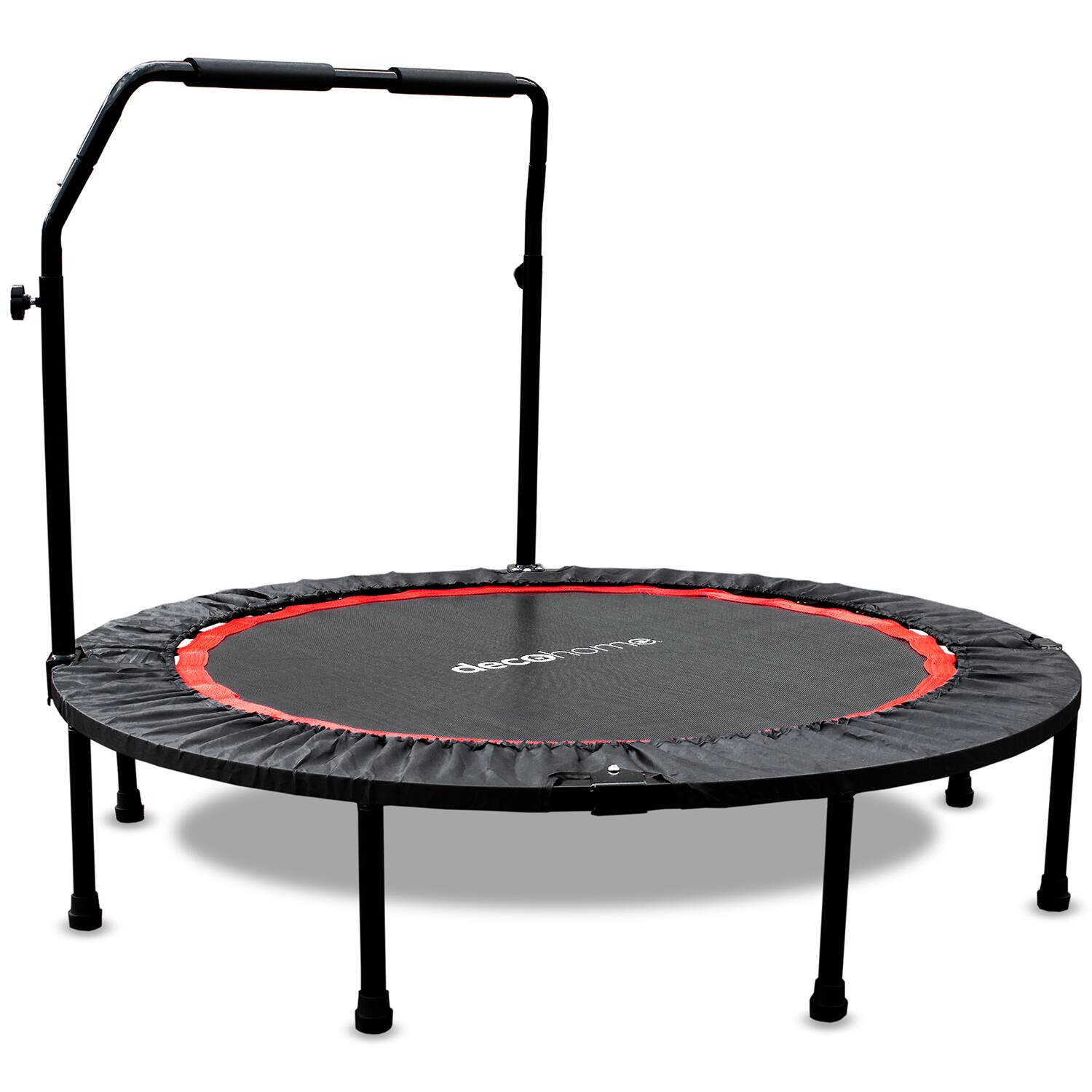 Alt View 5. Deco Home - 48-inch Indoor/Outdoor Fitness Trampoline Rebounder with Adjustable Handle Bar JUMP - Red|Black.