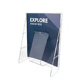 Deflecto - Stand-Tall Magazine Holder, Wall Mounted Plastic - Clear