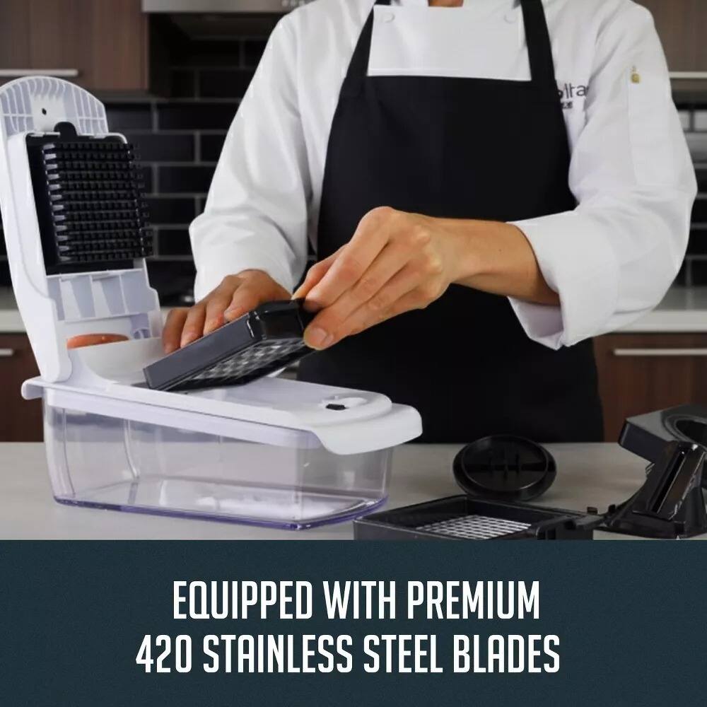 Luminuxe Multipurpose Vegetable Chopper & Spiralizer, 4‑in‑1
