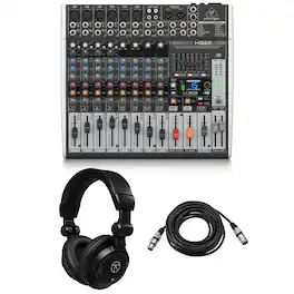 Behringer - XENYX X1222USB Premium Analog 16-In Mixer,wHeadphone,2x XLR Cable
