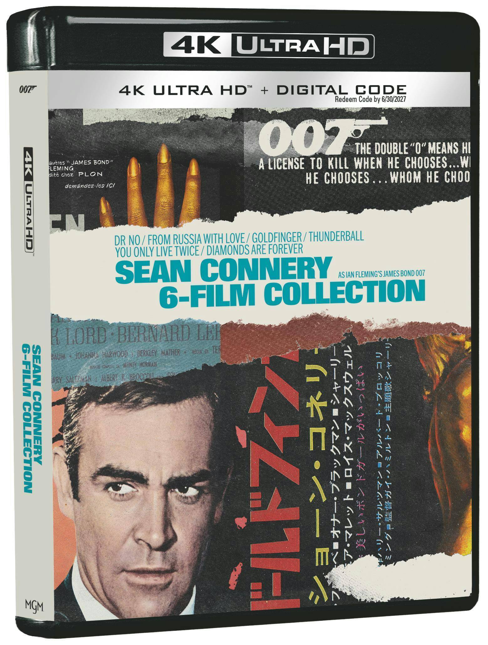 Angle. James Bond Sean Connery 6-Film Collection (4K Ultra HD) [UHD].
