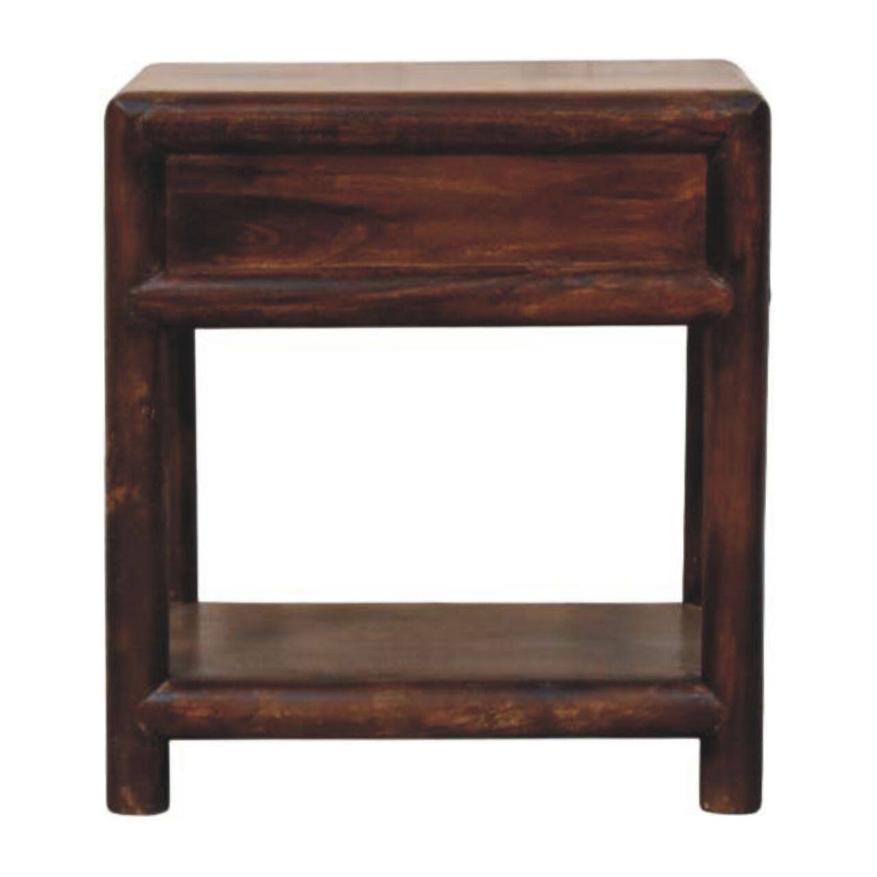 Alt View 6. Artisan Furniture - Artisan Furniture Solid Wood California Walnut Open Bedside, 1 Drawer and Shelf, Brown - Brown.