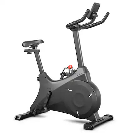 Front. Costway - Magnetic Resistance Stationary Bike Exercise Bike Stationary for Home Gym - Black.