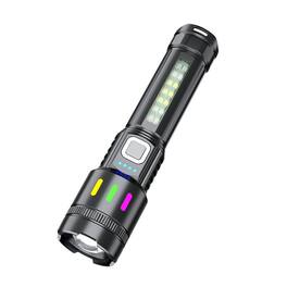 Cluzine - Rechargeable LED Flashlight,Digital Power Display,USB Charging for Camping