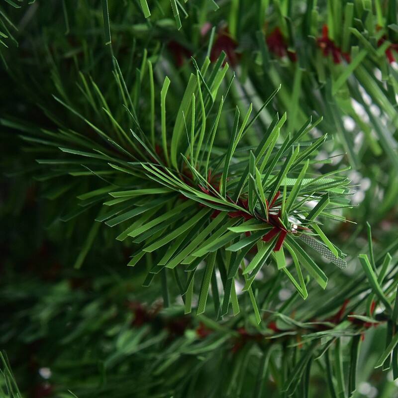 Back. WELLFOR - 3ft Unlit Table‑Top Mini Artificial Christmas Tree, Xmas Tree with Lush Branch Tips for Desk &Burlap‑Base - Green.