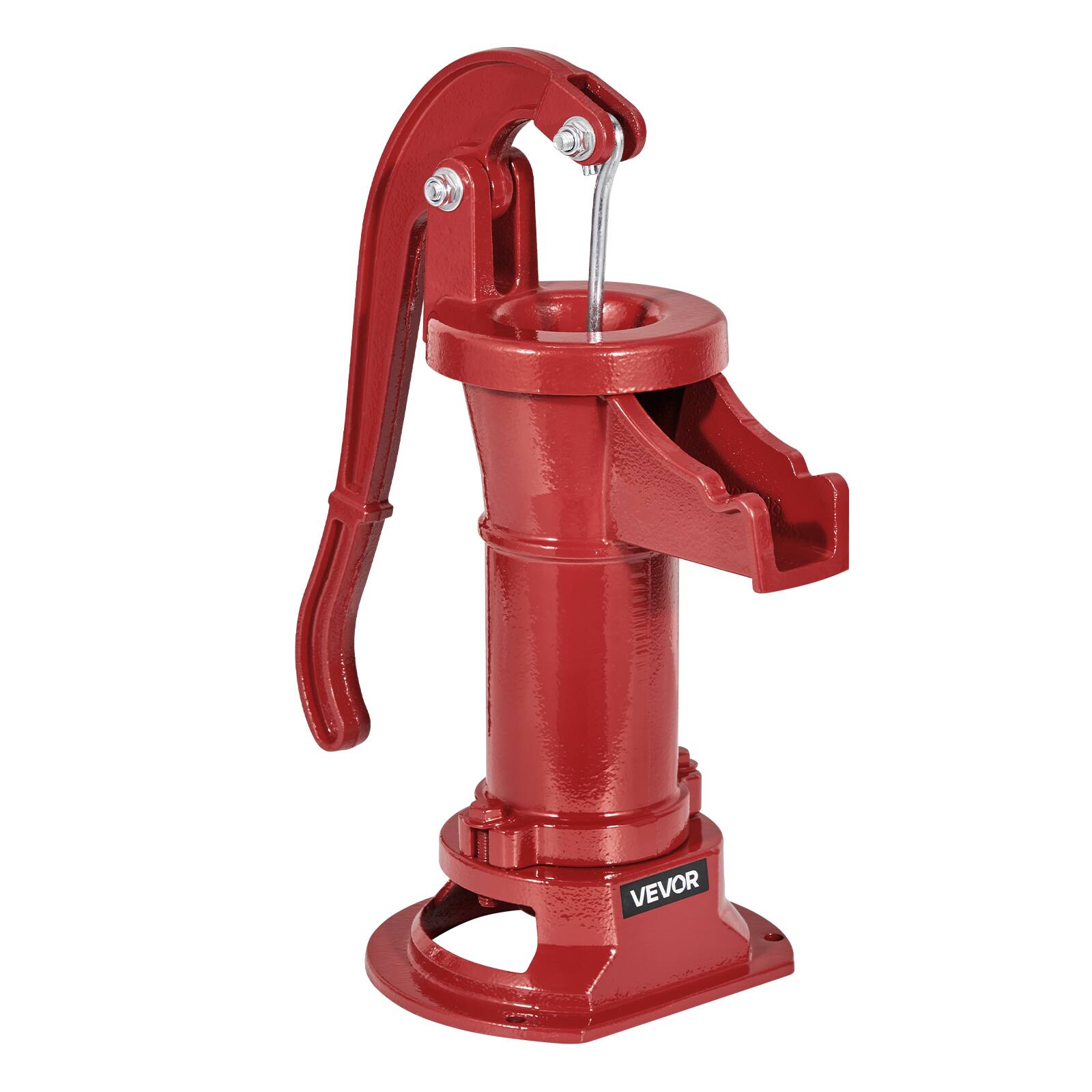 Alt View 5. VEVOR - Well Hand Pitcher Pump, 25 ft Maximum Lift, Antique Cast Iron Manual Hand Water Pump, NPT 1-1/4 in Connection - Red.