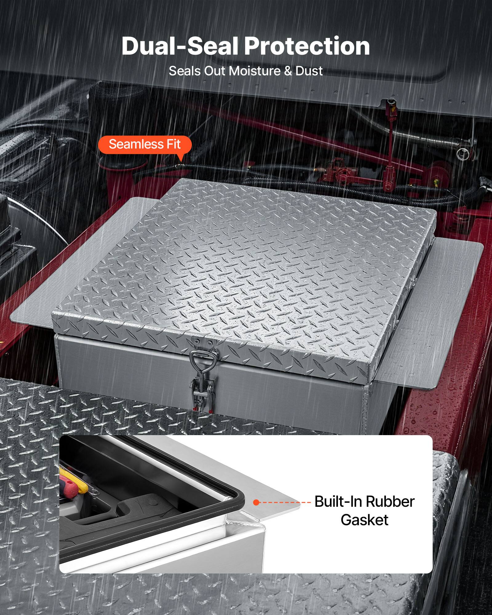 Dual-Seal Protection  
Seals Out Moisture & Dust  

Seamless Fit  

Built-In Rubber Gasket