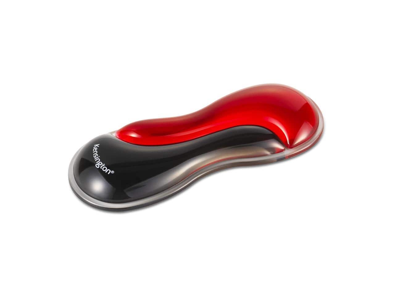 Front. Kensington - Kensington Slim Duo Gel Wrist Rest - Ergonomic Support for Mice/Trackballs, Red - Red and Black.