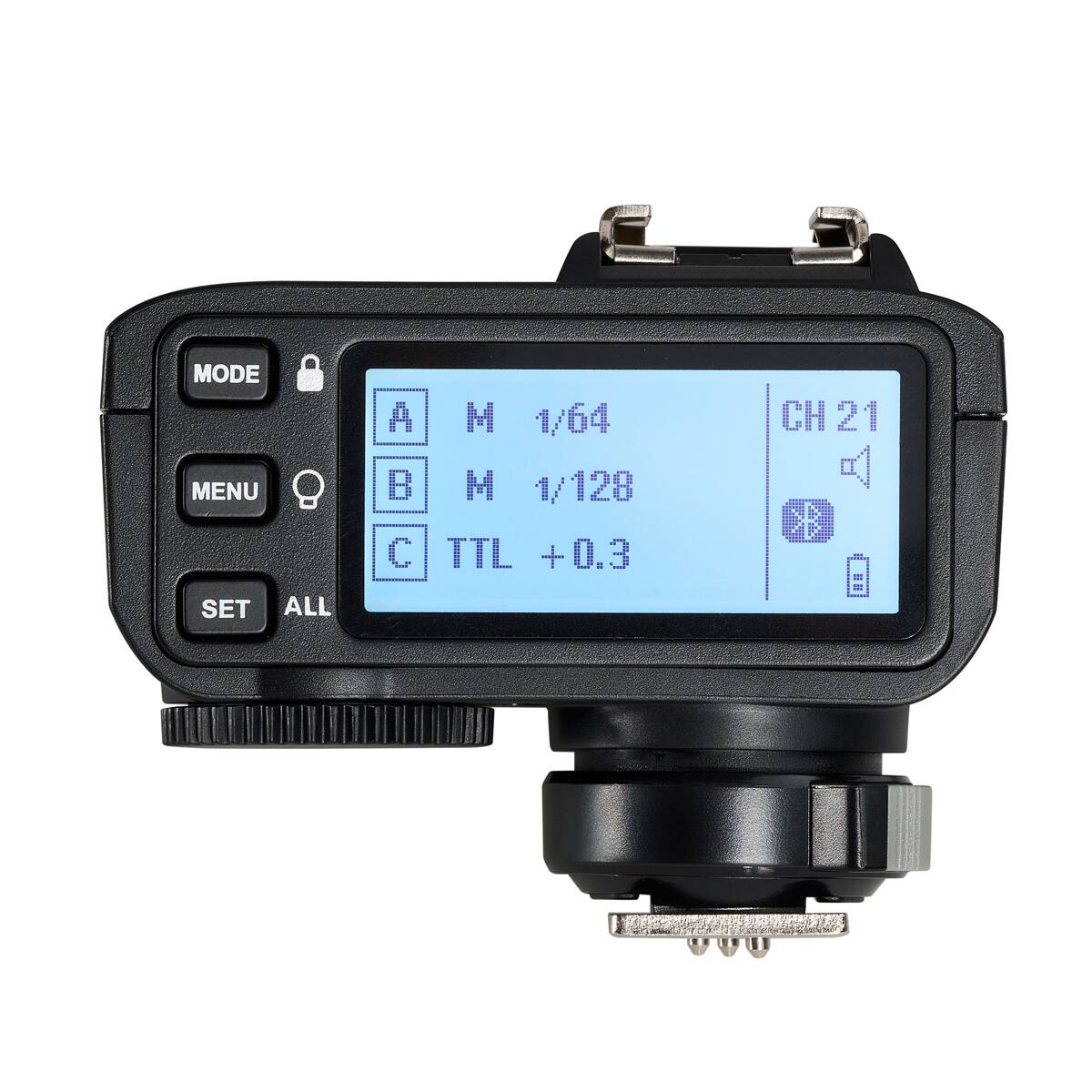 MODE MENU SET ALL  
A M 1/64  
B M 1/128  
C TTL +0.3  
CH 21