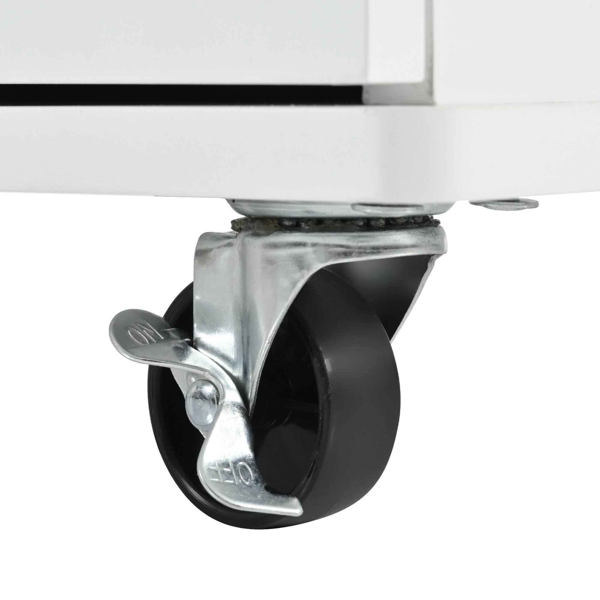 Alt View 6. Spaco - Spaco Rolling Kitchen Island Cart with 3 Tier Pull Out Organizer, 2 Drawers, Internal Storage, Towel Rack,Locking Wheels - White.