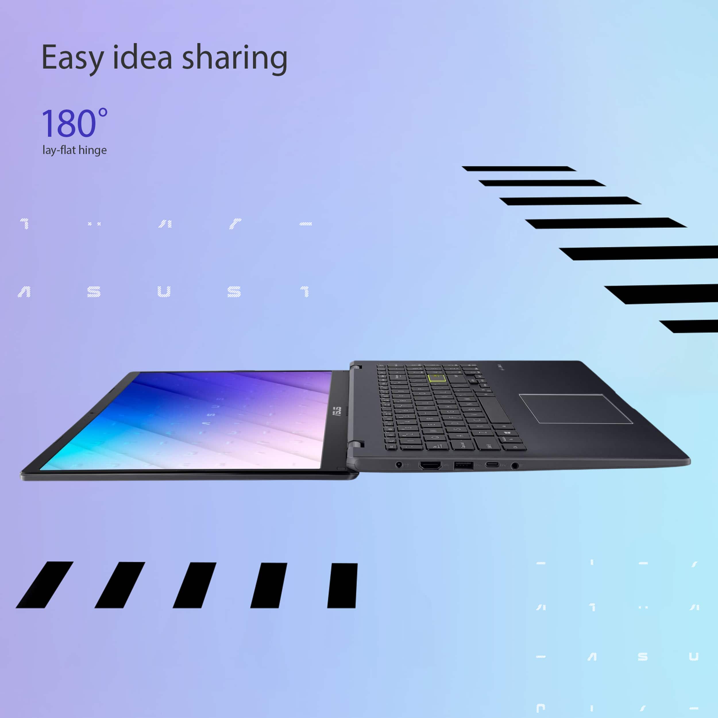 Easy idea sharing 180 lay-flat hinge.