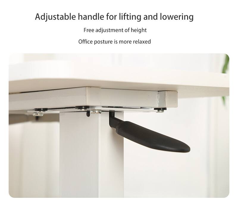 Adjustable handle for lifting and lowering  
Free adjustment of height  
Office posture is more relaxed