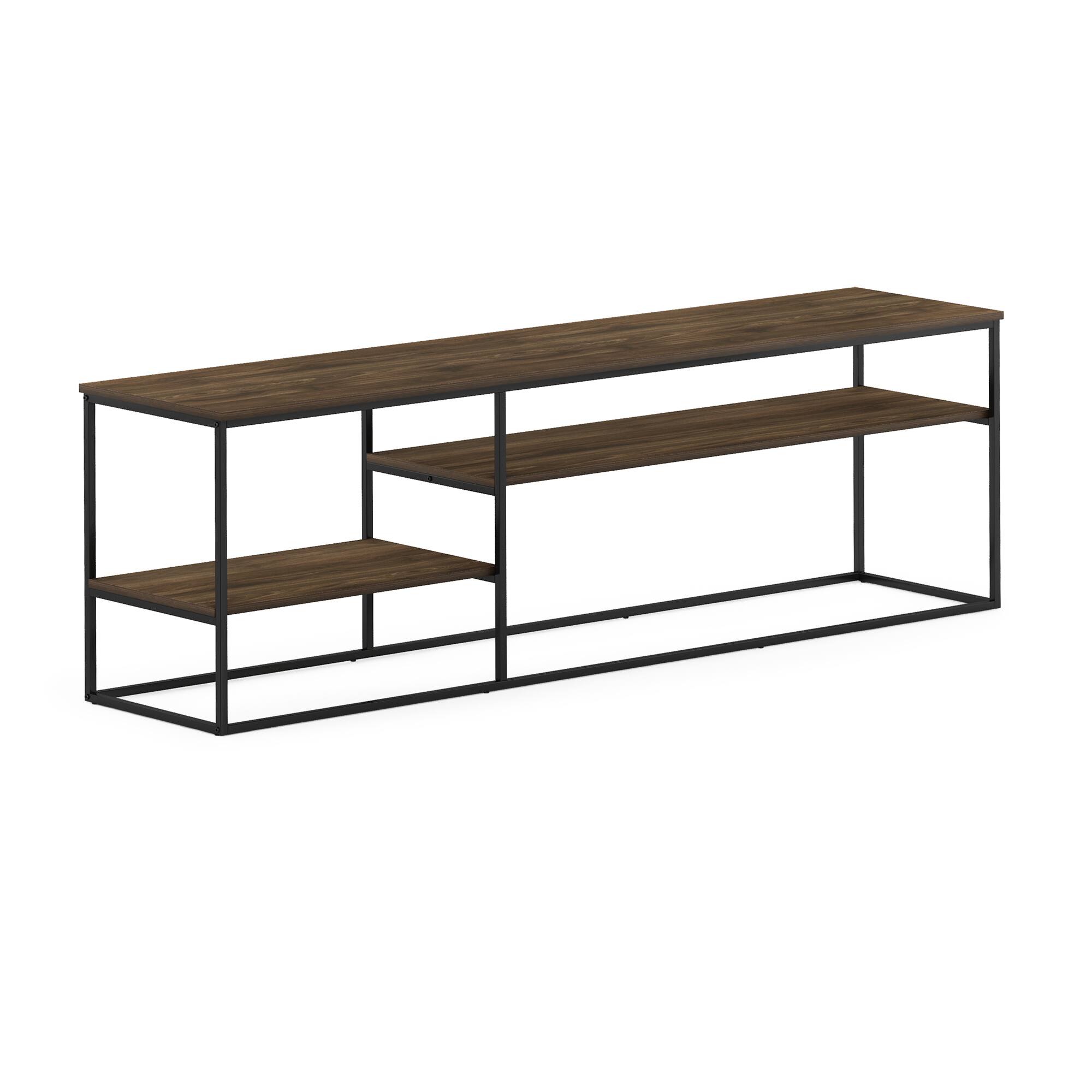 Furinno - Moretti Modern Lifestyle TV Stand for TV up to 78 Inch - Columbia Walnut