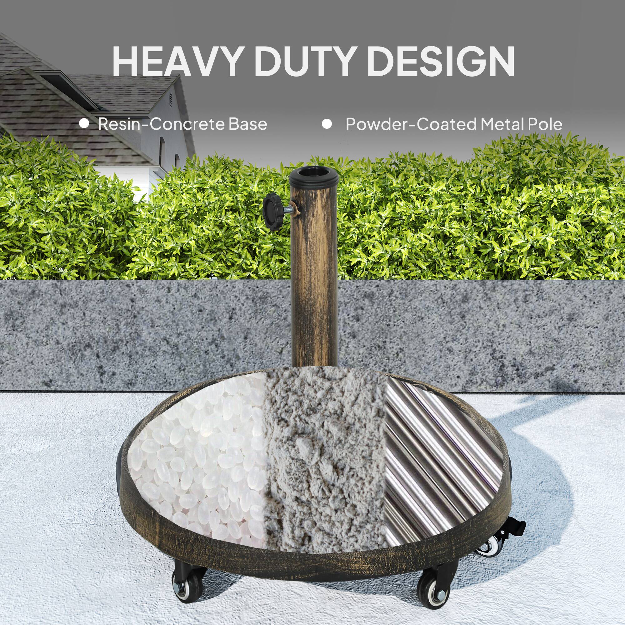HEAVY DUTY DESIGN
Resin-Concrete Base
Powder-Coated Metal Pole