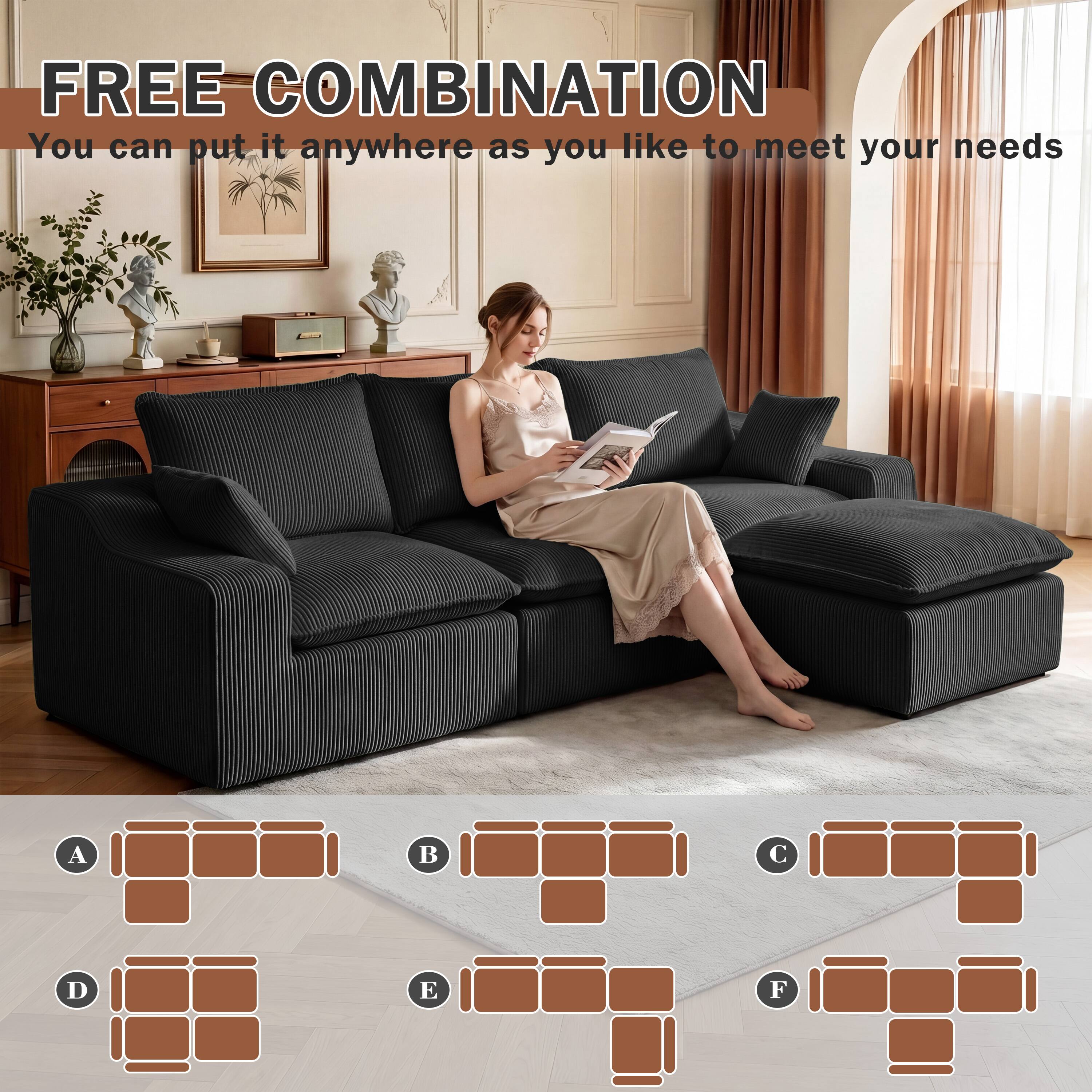 FREE COMBINATION  
You can put it anywhere as you like to meet your needs

A  
B  
C  
D  
E  
F