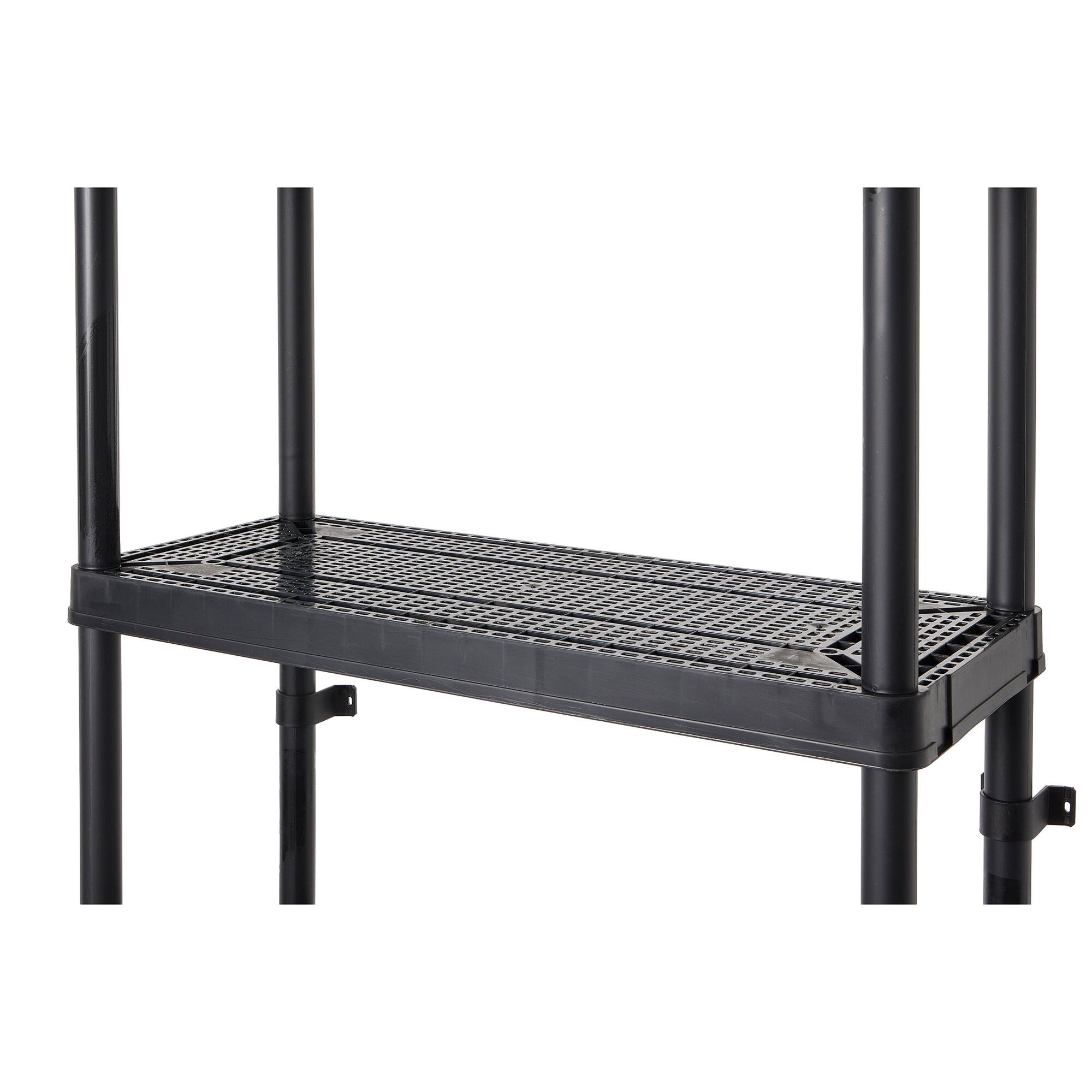 Alt View 7. Gracious Living - Gracious Living 5 Shelf Ventilated Medium Duty Storage Unit, Black (2 Pack) - Black.