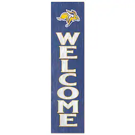 Jardine - South Dakota State Jackrabbits 12'' x 48'' Welcome Outdoor Leaner - Blue