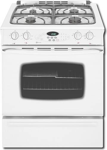 Front Standard. Whirlpool - 30" Self-Cleaning Slide-In Gas Range - White.