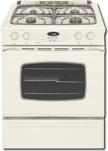 Front Standard. Maytag - 30" Self-Cleaning Slide-In Gas Range - Bisque.