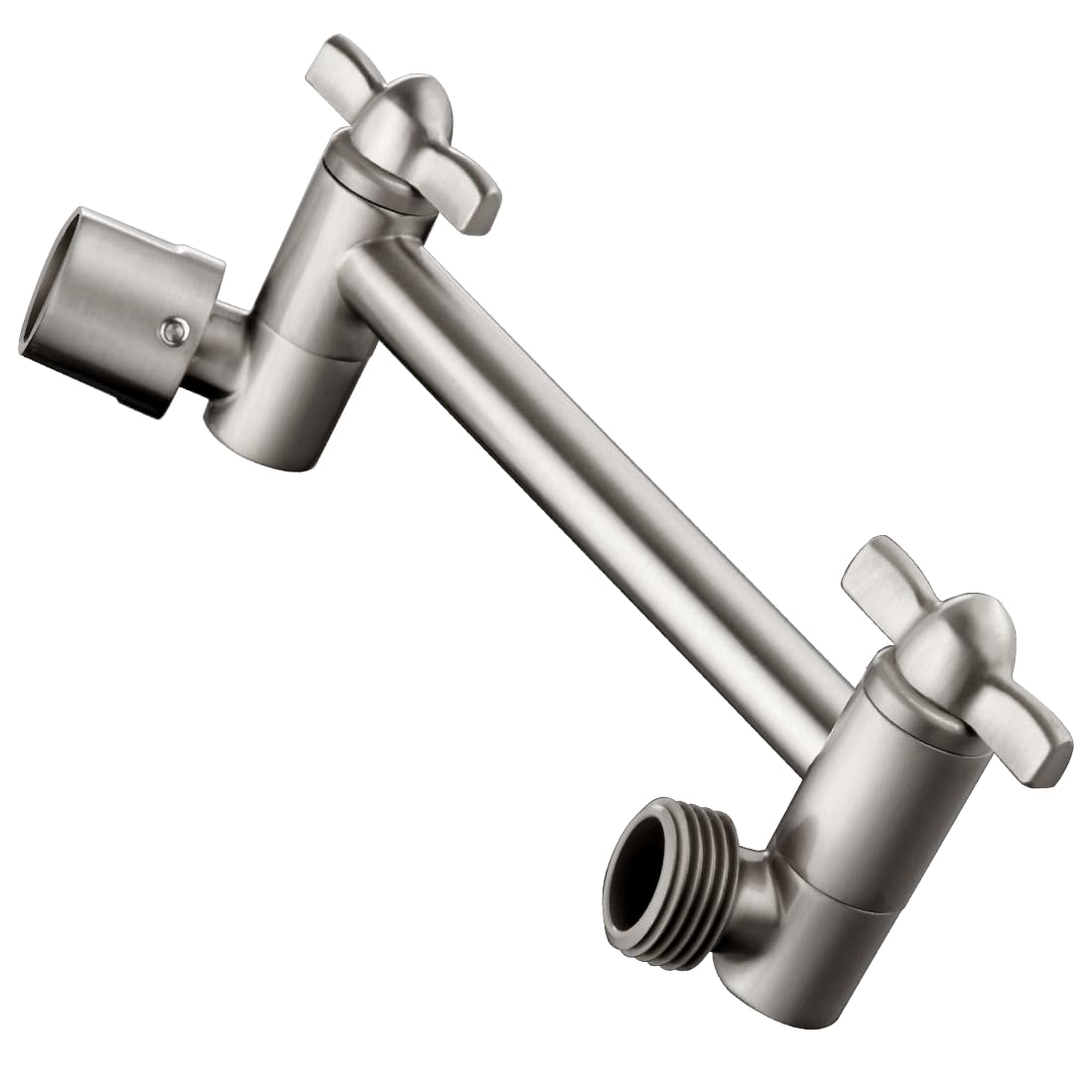 Alt View 1. Paradigms Interiors - Brass Shower Arm Extender For Rain And Handheld Head Universal Extension Height Angle Adjustable Brushed Ni... - Chrome-10 Inch.