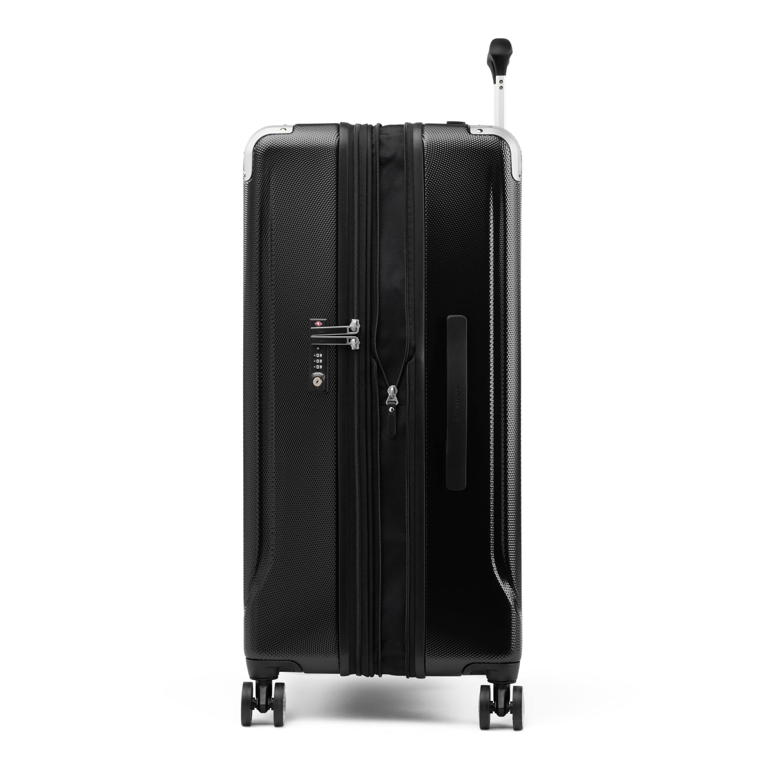 Back. Travelpro - Travelpro Pathways 3 Hardside Expandable Luggage, 8 Spinner Wheels, Lightweight Hard Shell Suitcase - Black Knight.