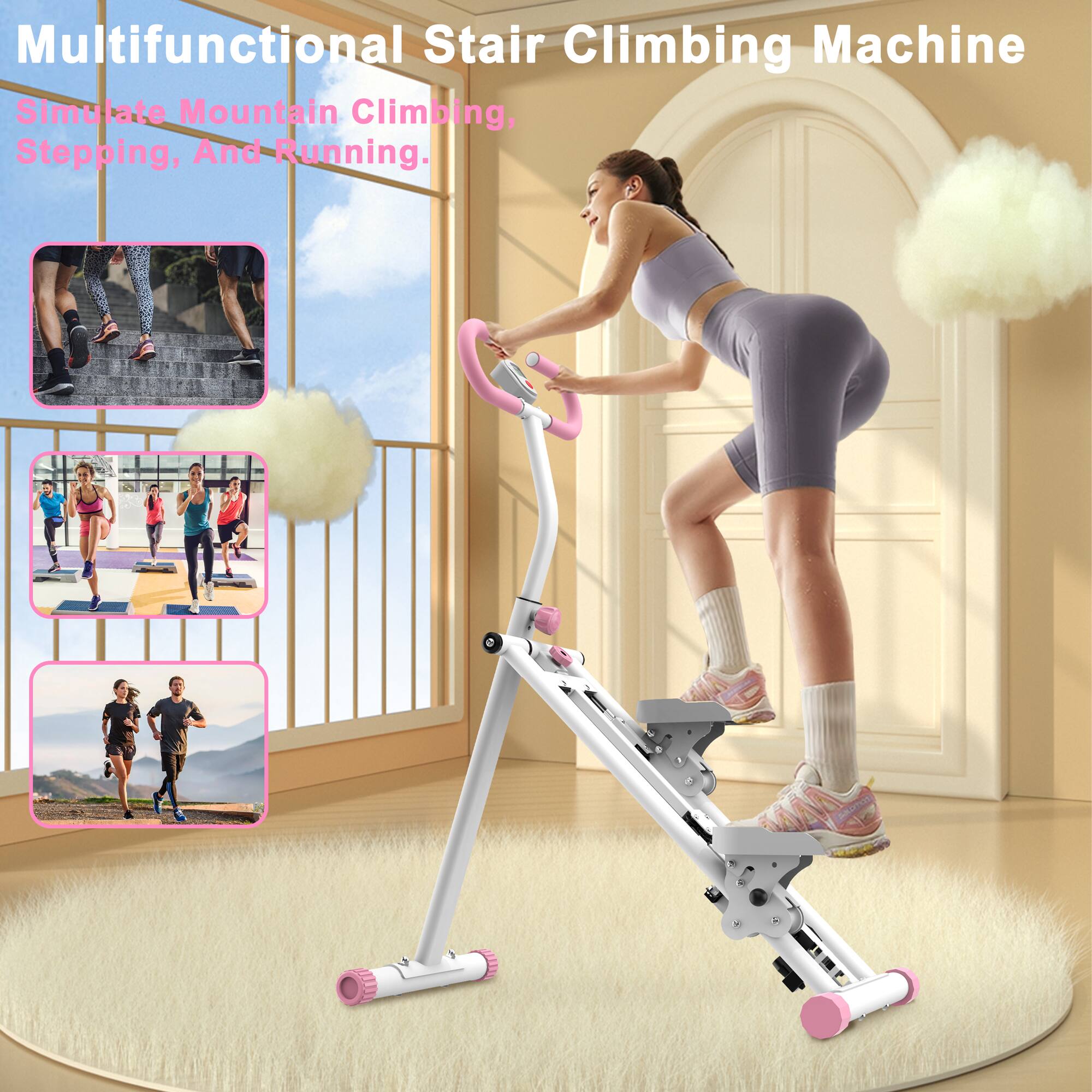 Multifunctional Stair Climbing Machine  
Simulate Mountain Climbing, Stepping, And Running.