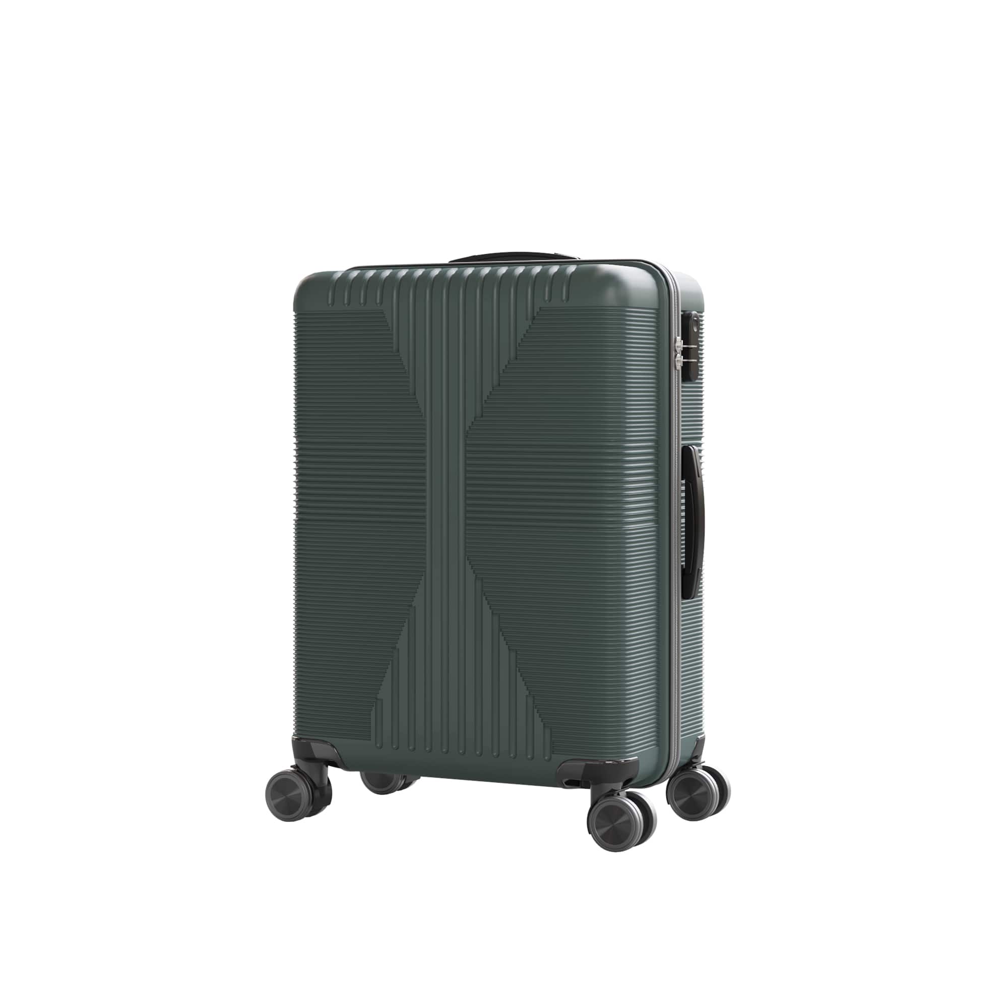 Winado - 24" Hardshell Carry On Luggage with Spinner Wheels Lightweight PP Hardside Small Suitcase with Built-in Lock - Green