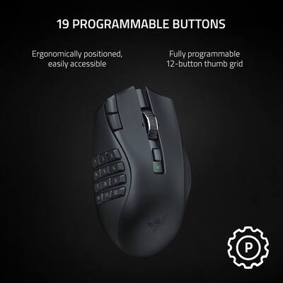 Razer Naga V2 HyperSpeed MMO Optical Gaming Mouse with 19 Razer Naga V2 HyperSpeed MMO Optical Gaming Mouse with 19