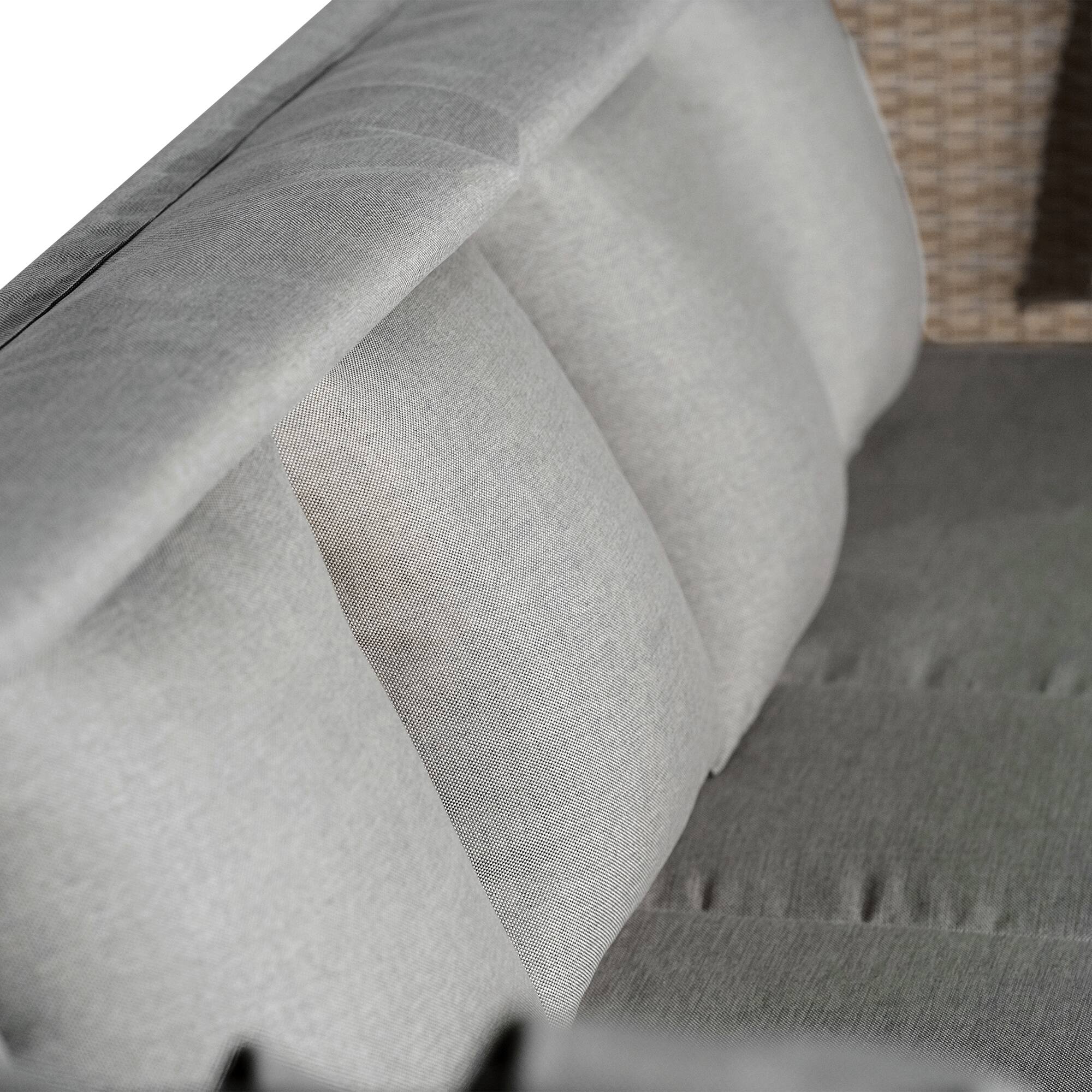 Alt View 9. Siljoy - TOPMAX 4 Piece UV-Proof Resin Wicker Patio Sofa Set with Retractable Canopy, Cushions and Lifting Table,Brown - Brown.