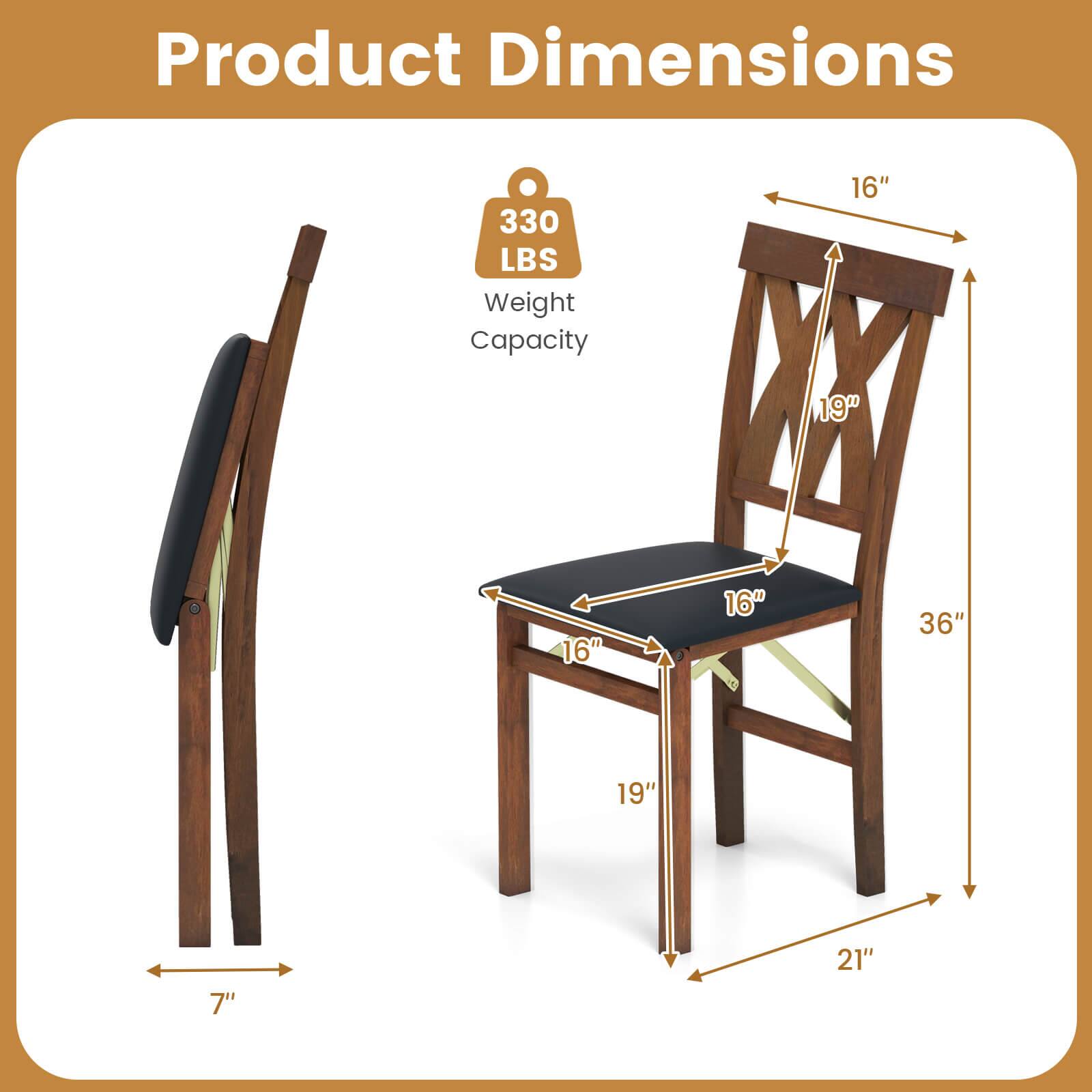 Product Dimensions: 16" 19" 16" 16" 36" 19" 7" 21"

Weight Capacity: 330 LBS