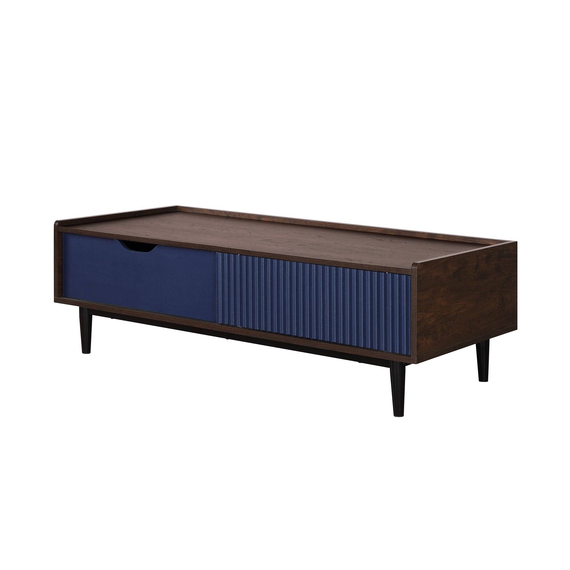Alt View 3. Manhattan Comfort - Duane Mid-Century Modern 47" Coffee Table - Navy Blue.