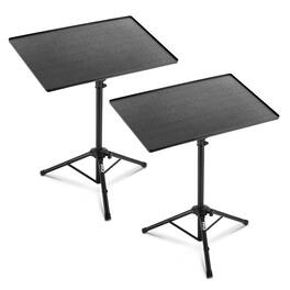 Pyle - Universal Laptop Projector Stand, Adjustable Up to 50" Height, Fits Computers, DJ Equipment - PLPTS3X2 - Black
