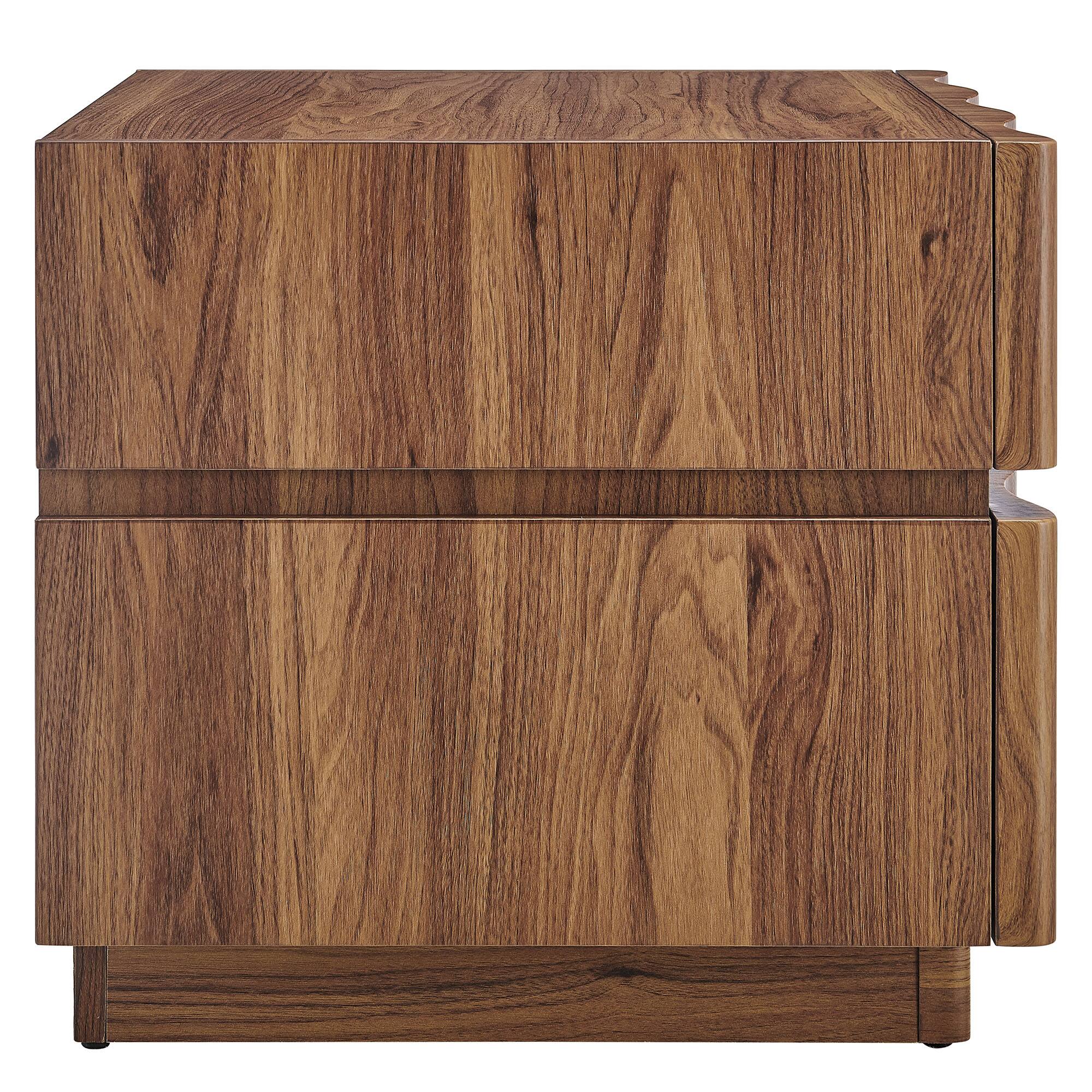 Alt View 2. Modway - Isola 2 Drawer Nightstand by Modway - Walnut.