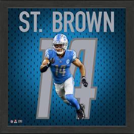 Highland Mint - Amon-Ra St. Brown Detroit Lions 13'' x 13'' Impact Jersey Framed Photo - Multicolor