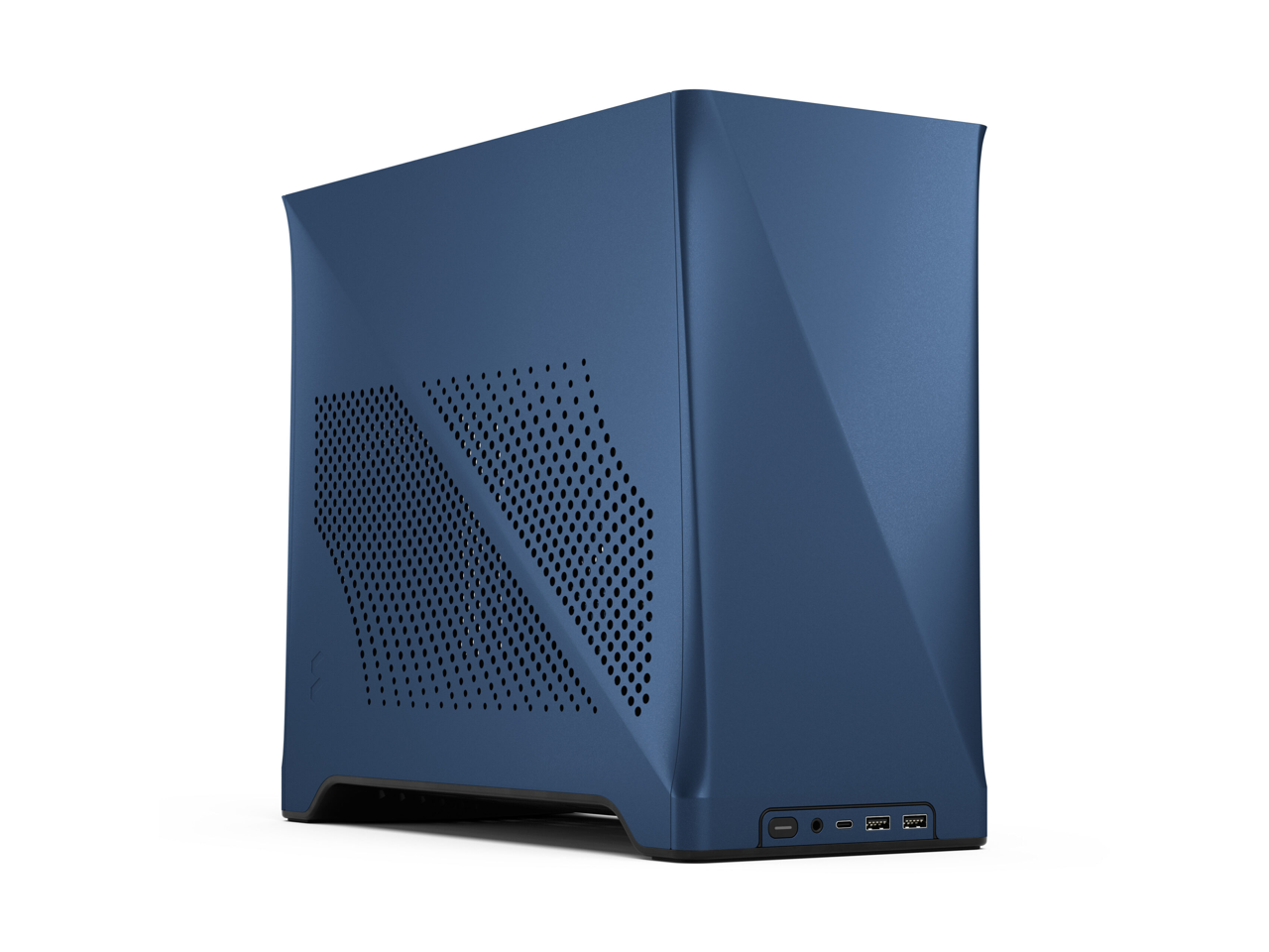 Alt View 2. Fractal Design - Fractal Design Era 2 Midnight Blue Anodized Aluminum/Steel Mini-ITX Compact Small Form Factor PC Case - Midnight Blue.