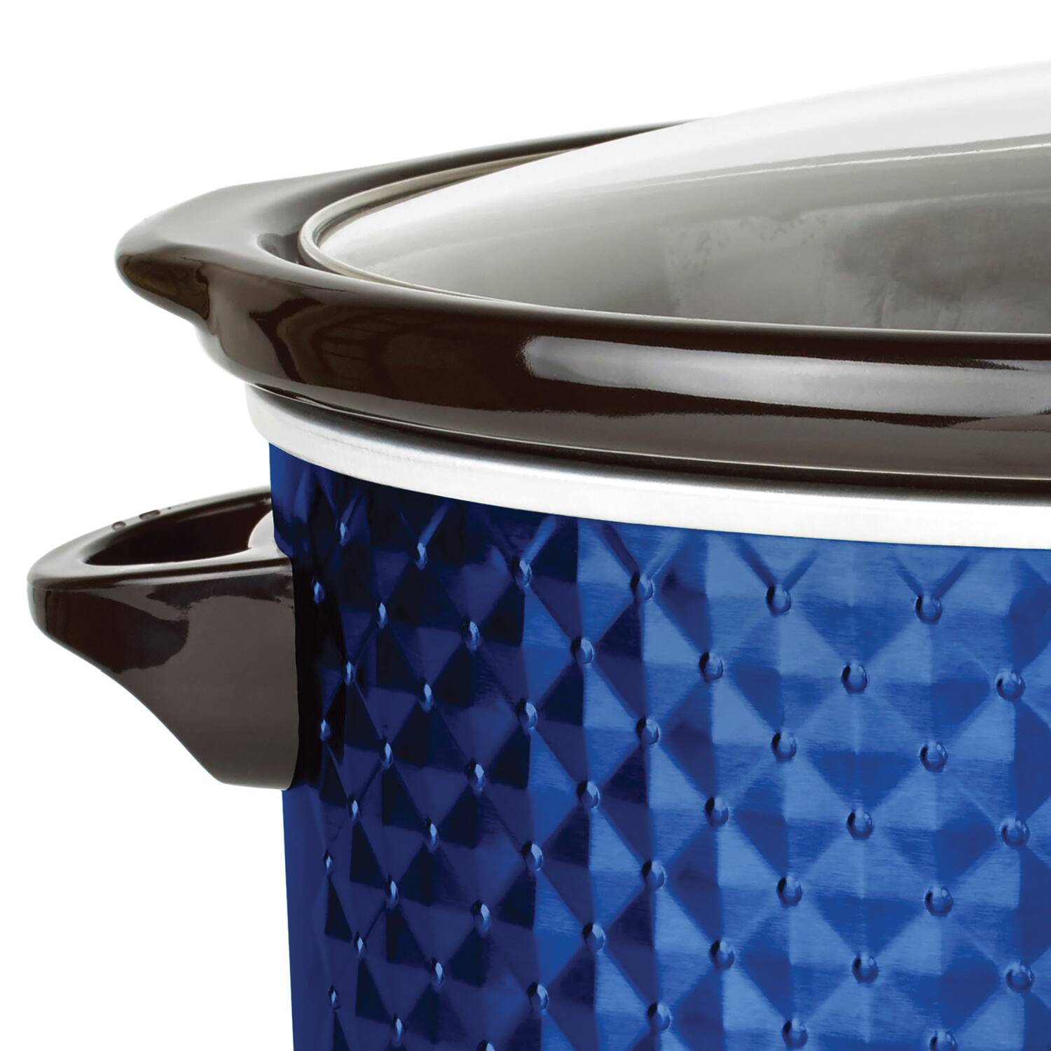 Alt View 3. Brentwood - 7-Qt. Slow Cooker - Blue.