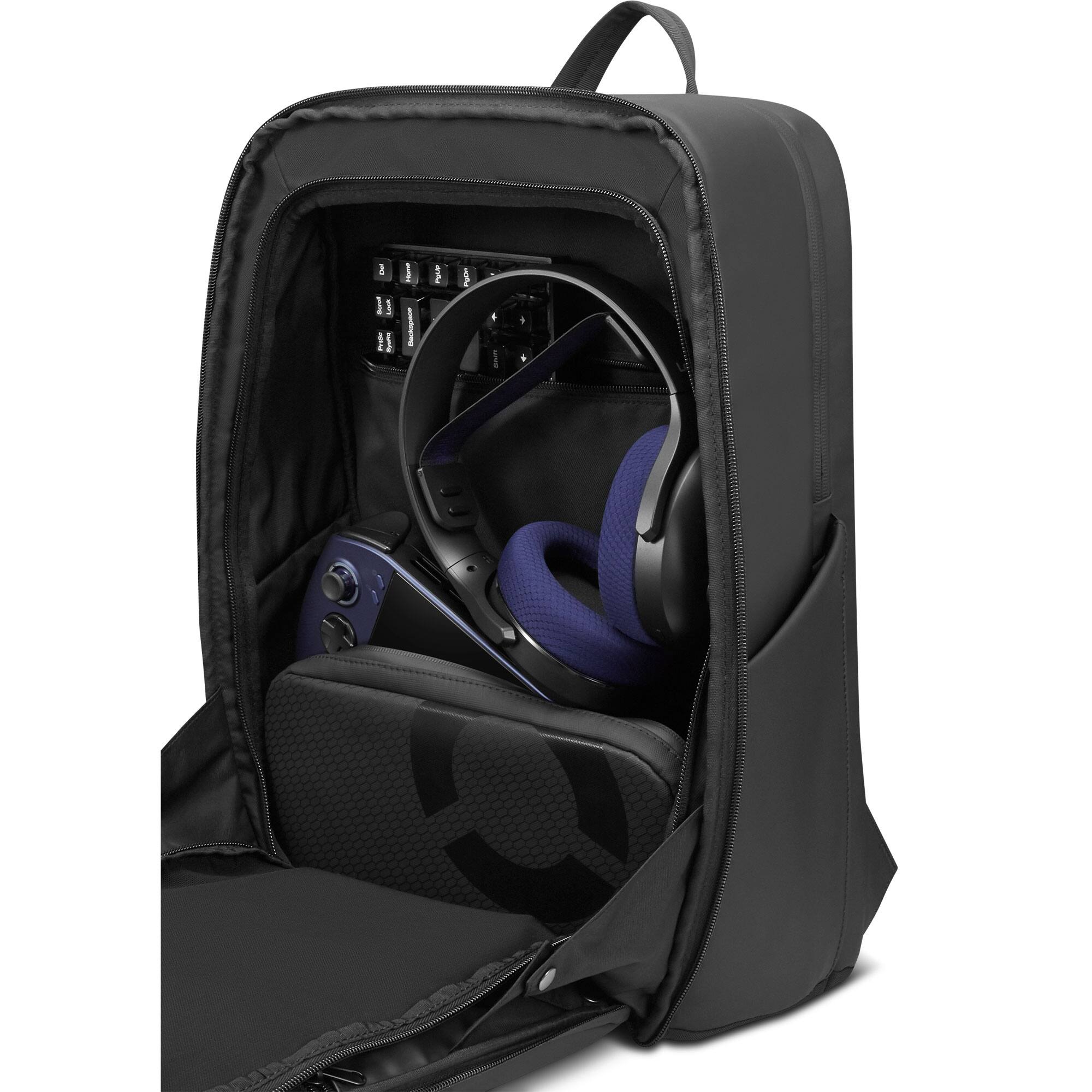 Alt View 5. Lenovo - Lenovo Legion 17" Gaming Backpack GB800 (Black), For Gaming - Black.